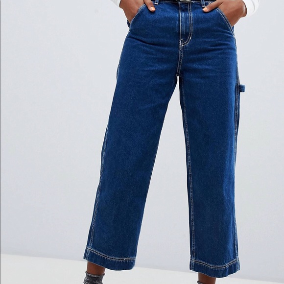 Bershka Contrast Stitch Jeans 